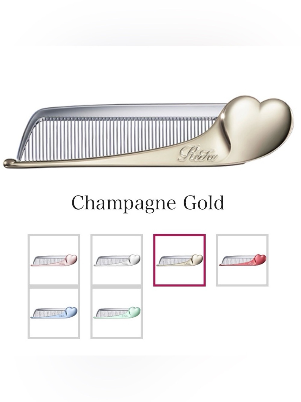 REFA BNIB heart comb foldable aira aqua blue hair comb brush accessories